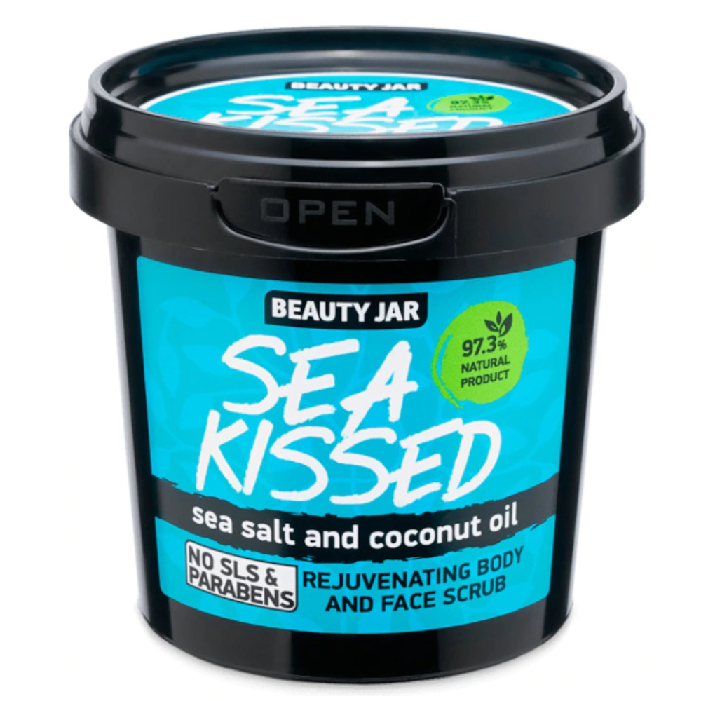 Scrub revigorant pentru fata si corp cu sare de mare si ulei de cocos sea kisses