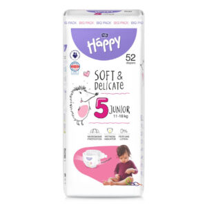 Scutece Happy Soft & Delicate 11-18 kg Junior Marimea 5