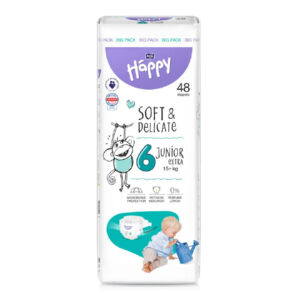Scutece Happy Soft & Delicate +15kg Junior Extra Marimea 6