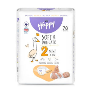 Scutece Happy Soft & Delicate 3-6 kg Mini marimea 2
