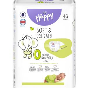 Scutece Happy Soft & Delicate Marimea 0 Before New Born <2 kg