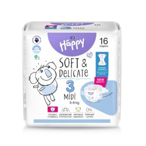 Scutece Happy Soft & Delicate Marimea 3 Midi 5-9 kg