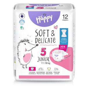 Scutece Happy Soft & Delicate Marimea 5 Junior 11-18kg