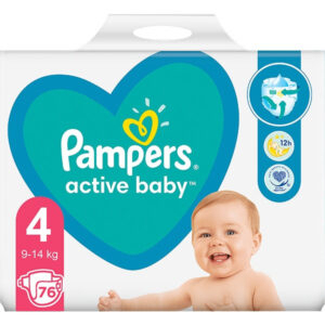 Scutece Pampers Active Baby Nr. 4 (8-14kg) 76 bucati