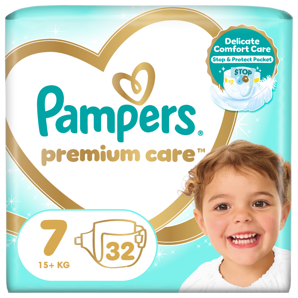 Scutece Pampers Premium Care marimea 7 15kg+