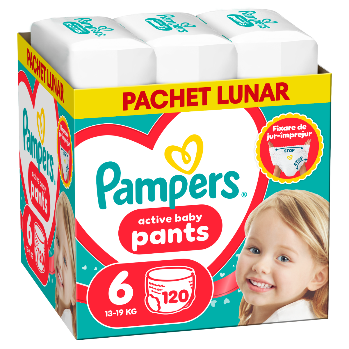 Scutece-chilotel Pants XXL Box Marimea 6 pentru +15kg