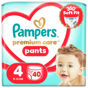 Scutece-chilotel Premium Care Pants Marimea 4 pentru 9-14 kg