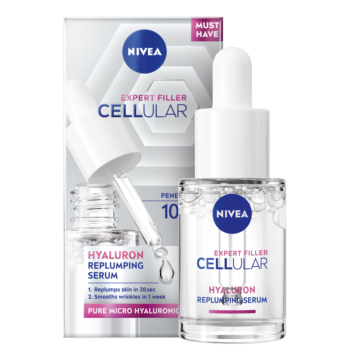 Ser facial antirid cu Acid Hyaluronic Cellular Expert Filler