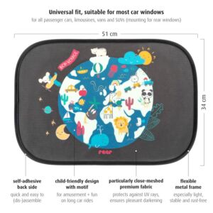 Set 2 parasolare auto cu lipire fara ventuze Travelkid Sun