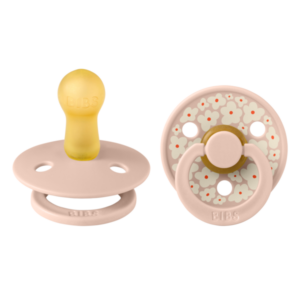 Set 2 suzete cu tetina rotunda din latex 6 luni+ Colour Studio Collection Jasmine Blush