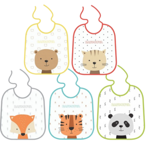 Set bavete din bumbac cu interior impermeabil