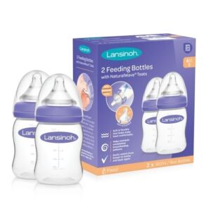 Set biberon cu tetina din silicon cu flux lent 0 luni+