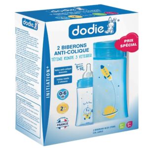 Set biberon pentru initiere anti-colici 0-6 luni Debit 2 Cosmonaut