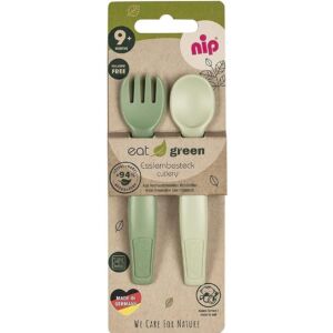 Set lingurita si furculita din materiale organice pentru +9 luni