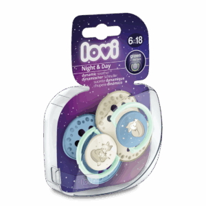 Set suzete din silicon pentru 6 - 18 luni Night&Day 22/915BOY