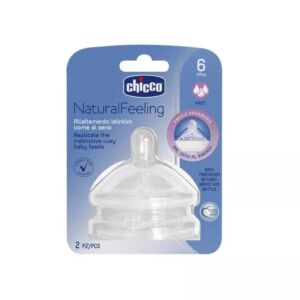 Set tetine din silicon cu flux rapid Natural Feeling 6 luni+