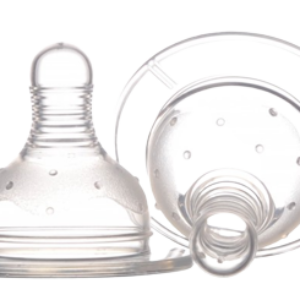 Set tetine silicon gat larg pentru lichide groase 3+ Baby