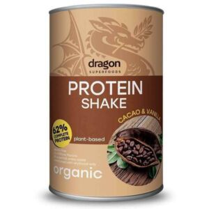 Shake proteic cacao si vanilie 62% proteine bio