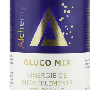 Sinergie de aur argint crom si vanadiu coloidal Gluco Mix 15ppm