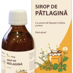 Sirop de patlagina cu extract de musetel cimbru si miere