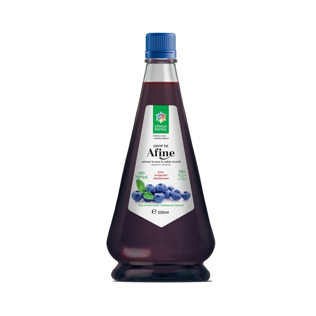 Sirop natural de afine presat la rece