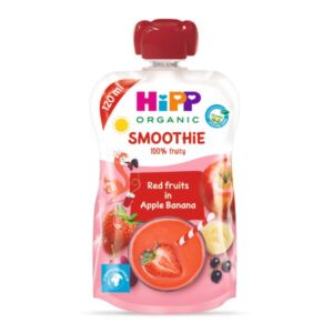 Smoothie capsuni cu mere si banane Eco