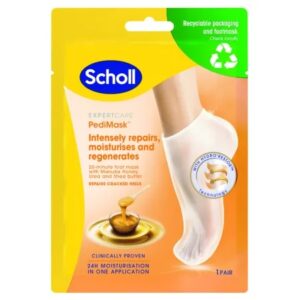 Sosete tip masca pentru picioare cu miere de manuka Scholl Expert Care PediMask