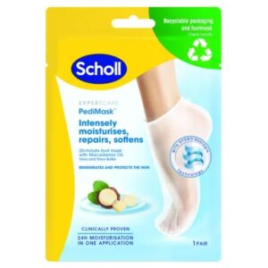 Sosete tip masca pentru picioare cu ulei de macadamia Scholl Foot Mask Intensive Treatment