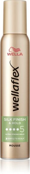Spuma pentru par cu grad de fixare 5 Silk Finish & Hold Wellaflex