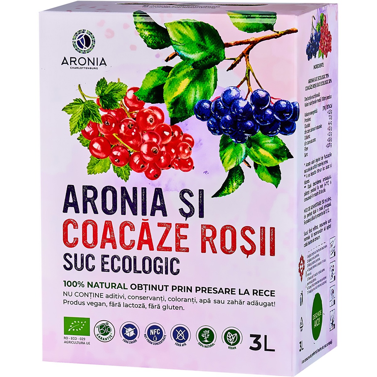 Suc de Aronia si Coacaze Rosii Ecologic