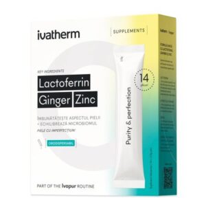 Supliment alimentar pentru piele acneica Lactoferrin Ginger Zinc