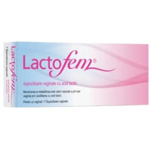 Supozitoare Vaginale cu Acid Lactic Lactofem