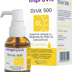 Suspensie uleioasa cu picurator Vitamina D3 D3Vit 500 U.I.