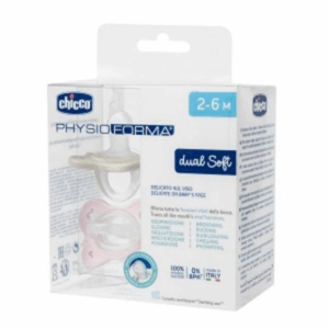 Suzeta anatomica PhysioForma Dual Soft Roz 2-6 luni