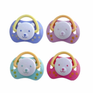 Suzeta de silicon cu fata de ursulet +6 luni