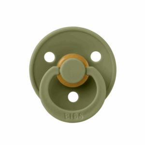 Suzeta din latex cu tetina rotunda 0 luni+ Colour Olive