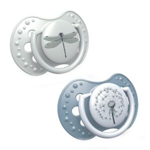 Suzeta din silicon Dynamic Botanic pentru baieti 6-18 luni