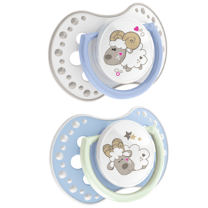 Suzeta din silicon Dynamic Night&Day oita pentru baiat 0-3 luni
