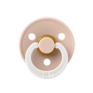 Suzeta fosforescenta din latex cu tetina rotunda 18 luni+ Blush Colour Glow