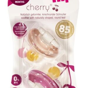 Suzeta latex forma rotunda naturala 6 luni+ Cherry Girl