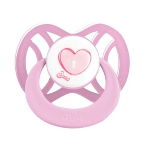 Suzeta ortodontica din silicon 0-6 luni roz
