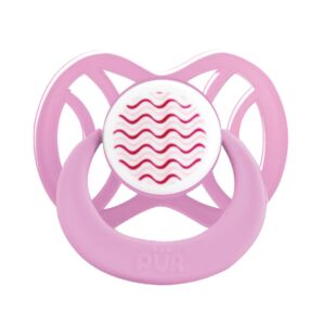 Suzeta ortodontica din silicon +6 luni roz