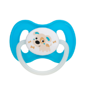 Suzeta turcoaz din latex rotunda Bunny & Company 0-6 luni