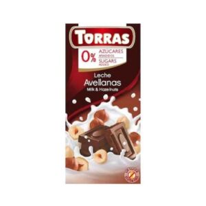 TORRAS Ciocolata cu lapte si alune fara zahar si fara gluten