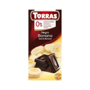 TORRAS Ciocolata neagra cu banana fara zahar si fara gluten
