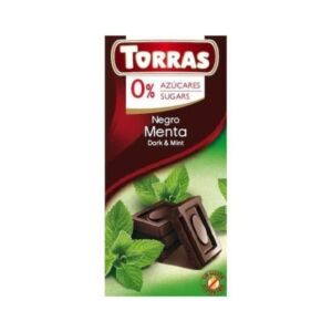 TORRAS Ciocolata neagra cu menta fara zahar si gluten