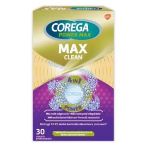 Tablete efervescente Corega Max Clean