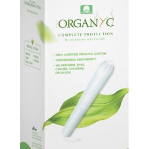 Tampoane din bumbac organic cu aplicator Super