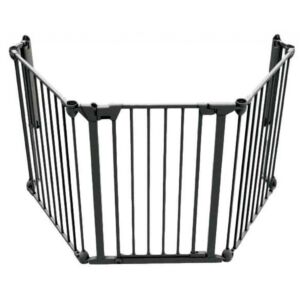 Tarc de siguranta modular cu 3 panouri negru