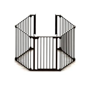 Tarc de siguranta modular cu 5 panouri negru